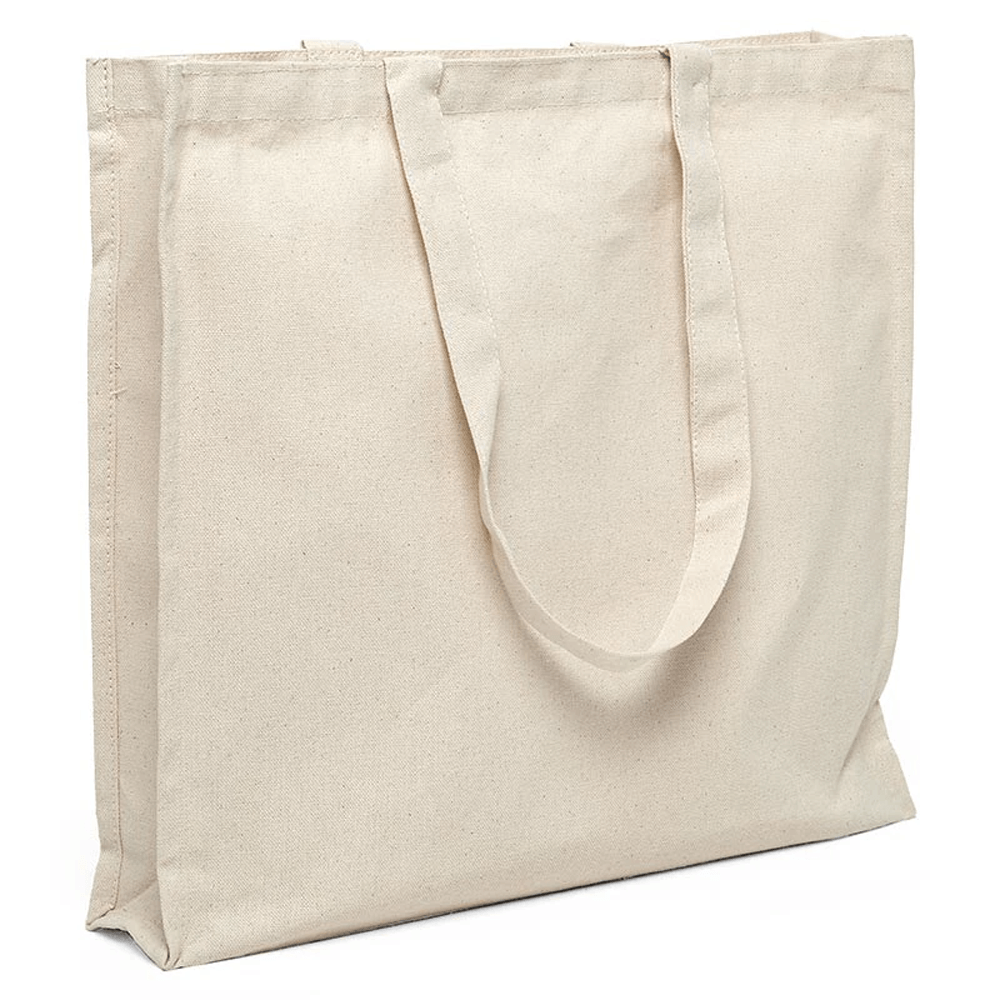 Canvas gusset tote bag